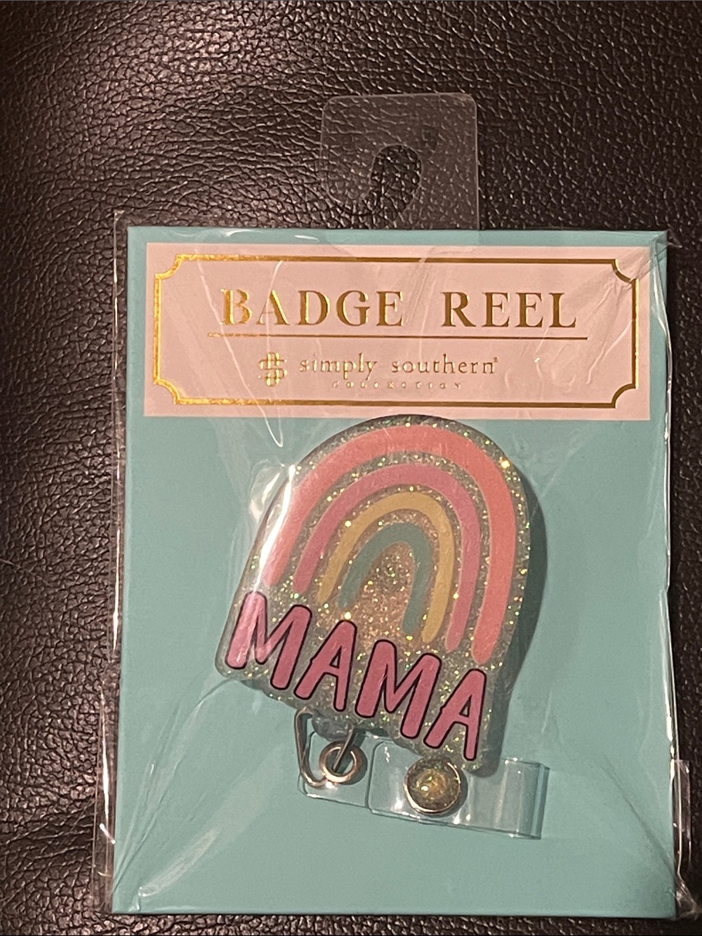 Simply Southern MAMA Rainbow Retractable Badge Reel | NWT